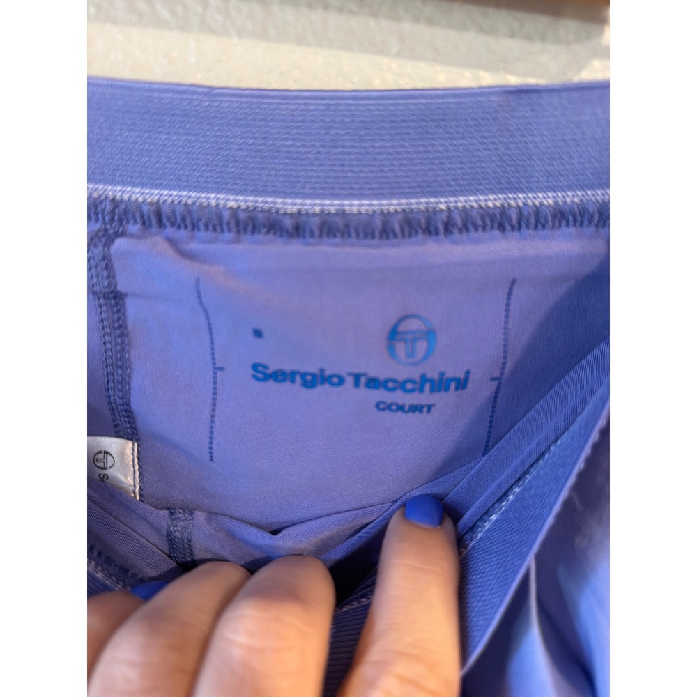 Sergio Tacchini Tennis Skirt Women S Blue Pleated Athletic Skort Preppy Skirt - Picture 4 of 8